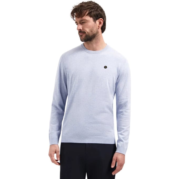 No Excess Pullover crew neck melange blue