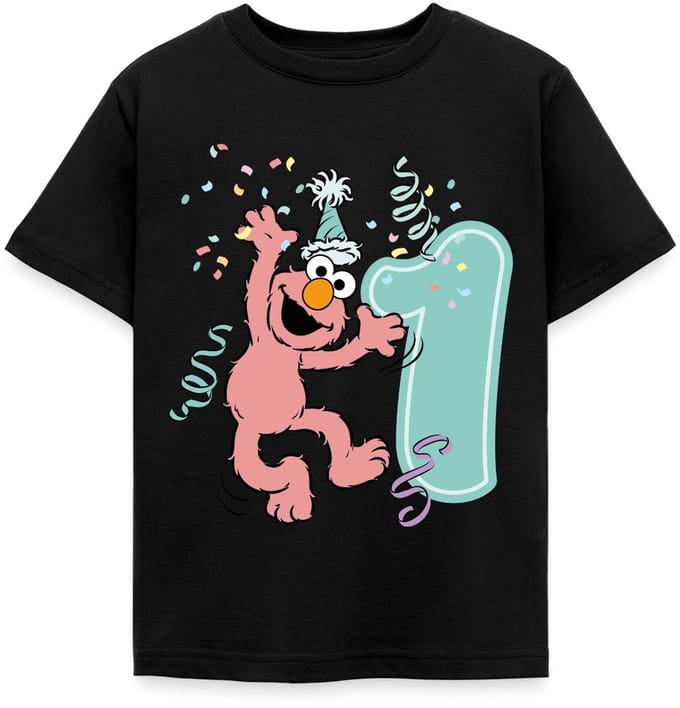 Sesamstraat Elmo Verjaardag 1 Jaar Cadeau T-Shirt Kinderen