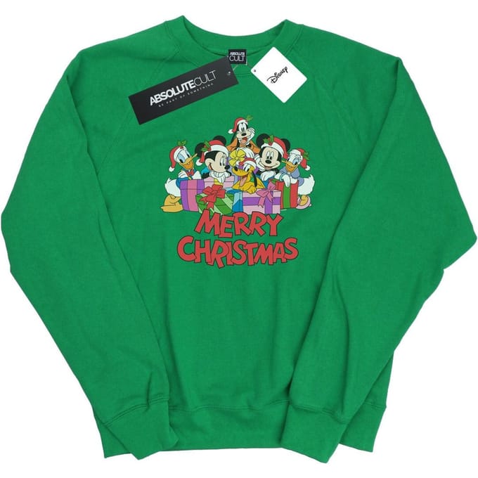 Disney Dames/Dames Mickey Mouse And Friends Kerstmis Sweatshirt (Iers Groen)