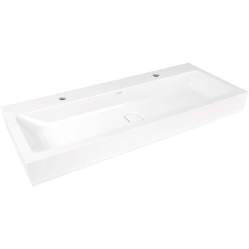 Kaldewei CONO wall-mounted washbasin 3091 2 x 1 tap hole, 120 cm 902706043001