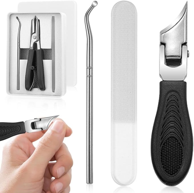 3-Delige Professionele Nagelknipper Set voor Ingegroeide en Dikke Teennagels