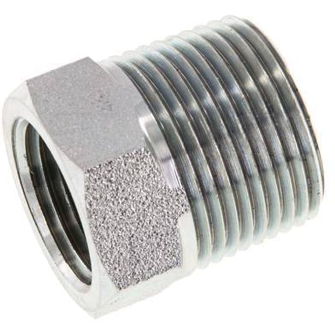 3/4'' NPT x 1/2'' NPT M/F Verzinkt Stalen Verloopring 170 Bar - Hydrauliek