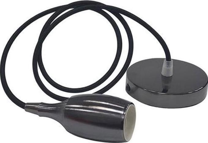 LED Hanglamp - Hangverlichting - Woby - Industrieel - Rond - Mat Zwart Aluminium - E27