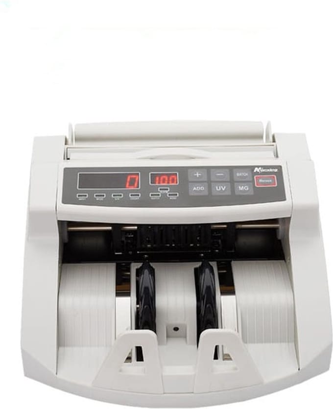 Geldtelmachine - tot 300 biljetten - 28,9x25,5x18 cm - wit