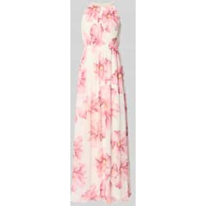 Maxijurk van chiffon met allover-look