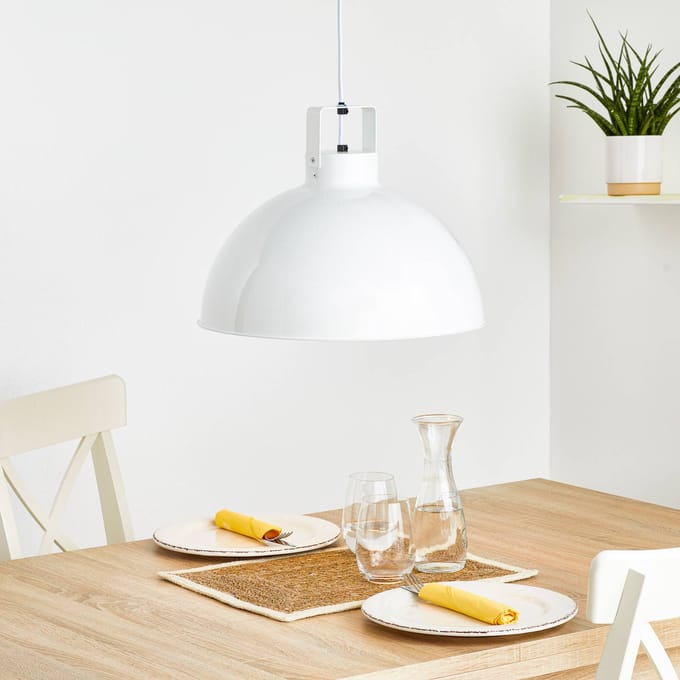 Jieldé Dante D450 hanglamp, wit, Ø 45 cm