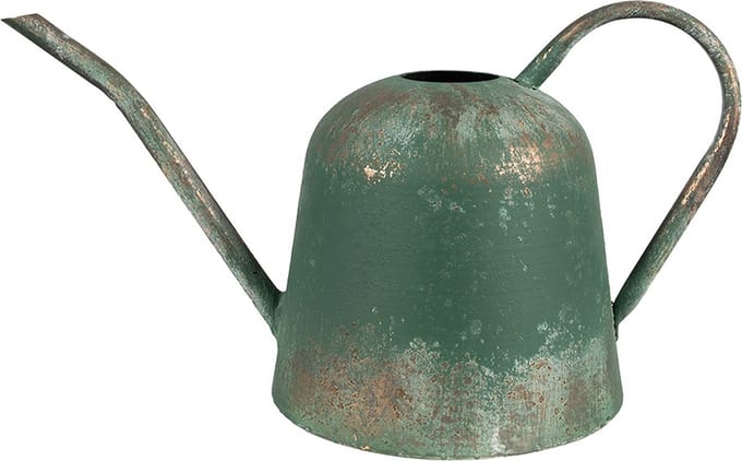 Clayre & Eef Decoratie Gieter 41x20x23 cm Groen Metaal