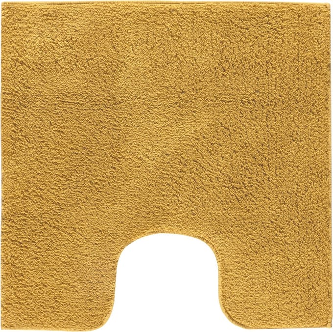 Casilin Havana WC-mat - 59 x 59 cm - Met uitsparing - Okergeel