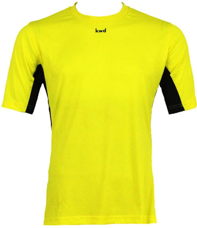 KWD - Sportshirt Solar km - Maat 164/S - Geel/zwart