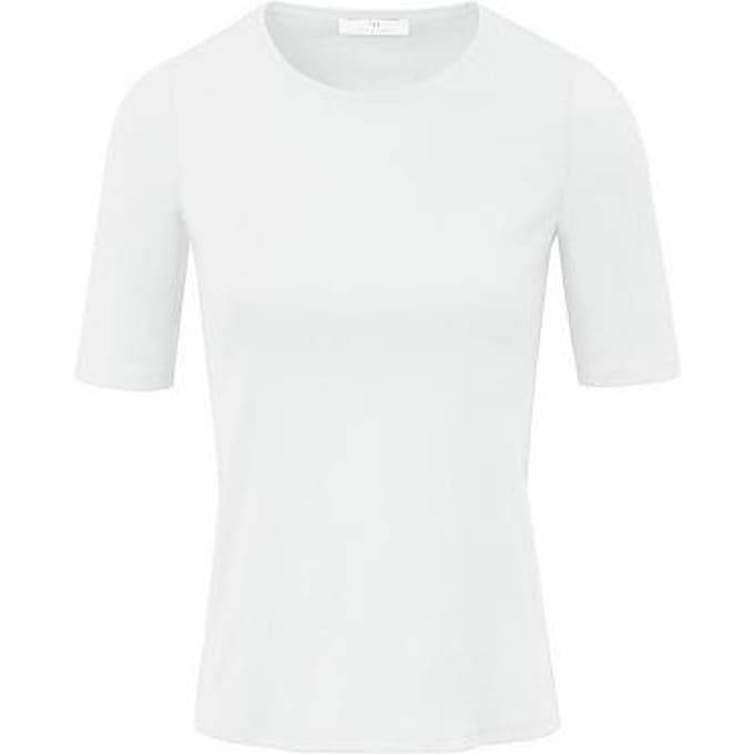 Shirt 100% Pima Cotton ronde hals Van Peter Hahn wit