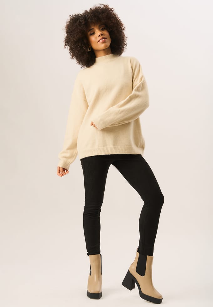 Zwarte skinny stretchlegging van imitatiesuède