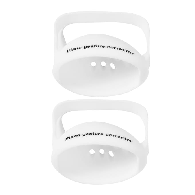 Tremolo Draagbare pianohandcorrector Siliconen pianohandortheseapparaat Pianohandgebaar wit
