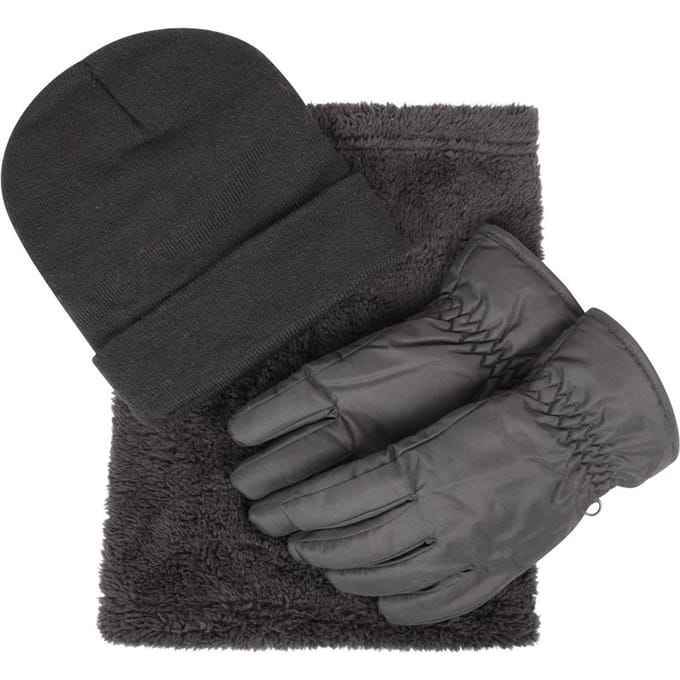 Mountain Warehouse Accessoireset voor kinderen (Set van 3) (Houtskool)