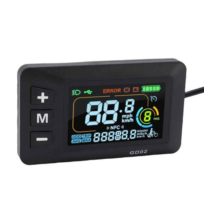 Elektrische Motor Controller Kit 3 Modes Sinus 17A Controller met 130X Duim Gashendel LCD Display Paneel white