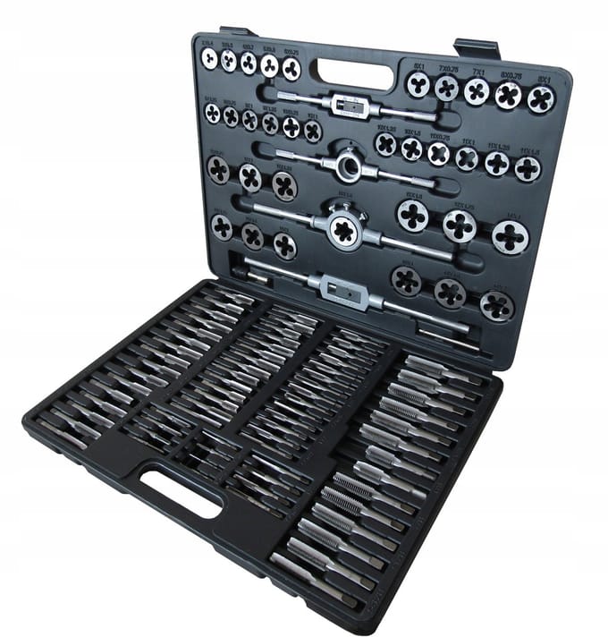 Rock Force RF-B110-1 - Schroefdraad Snij- en Tapset - 110 stuks - Met Koffer