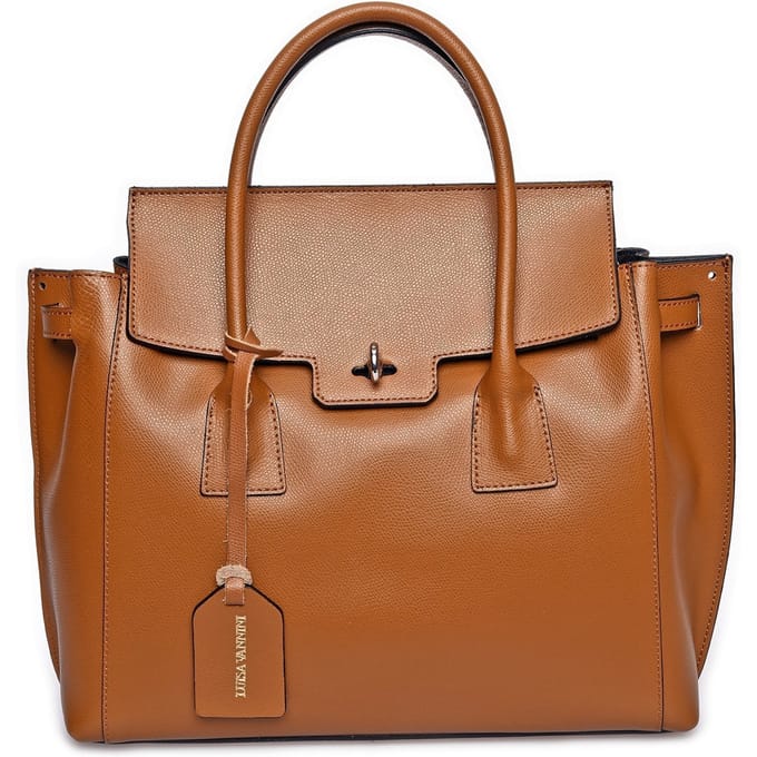 Luisa Vannini Brown Rundleer Tas