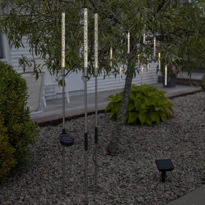 STAR TRADING LED solarlamp Bubbly per set van 3, warmwit