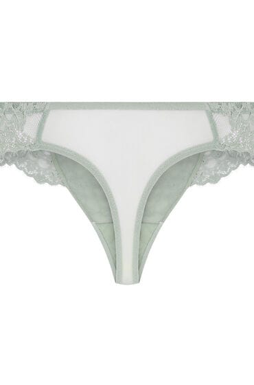 Hunkemöller Dames Lingerie String Daisy - Groen - maat S