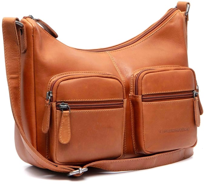 The Chesterfield Brand Valenora Waxed Pull Up Schoudertas - Cognac