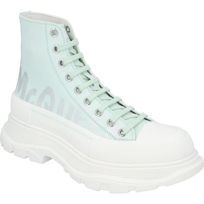 Alexander McQueen Tread Slick Boots 'Lichtgroen Graffiti'