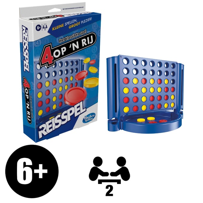 Hasbro Vier op n 'Rij Reisspel Bordspellen Reisspellen