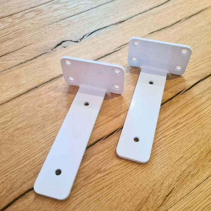 Stalen Plankdrager Wit – Industriële Plankbeugel – Diepte 15cm