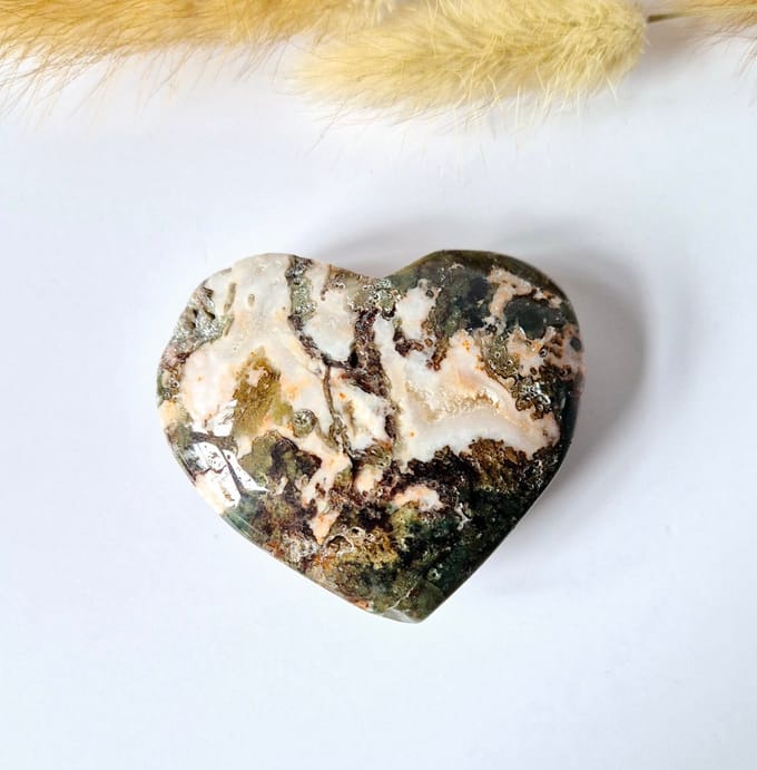 Druzy Rode Mosagaat Hart 6-8cm – #22 (perfect voor Valentijn)