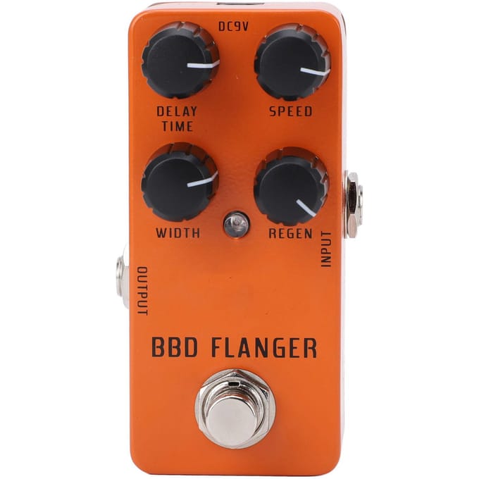 Analoge Flanger Pedaal Mini Draagbaar voor Elektrische Gitaar Bas met True Bypass DC9V black