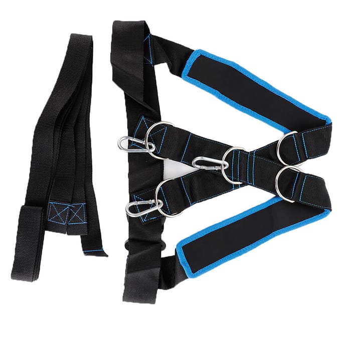Snelheid Kracht Training Slee Schouderharnas Weerstandsband Riem Sportuitrusting black