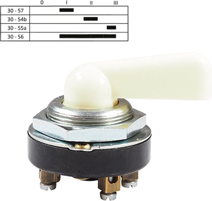 Vintage koplamp draai schakelaar