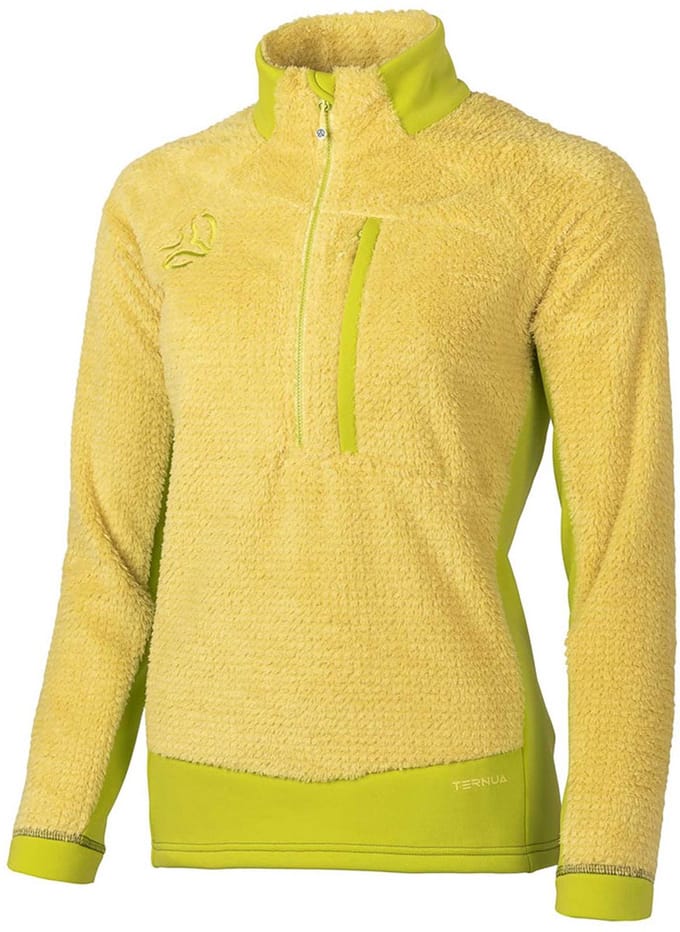 Ternua Lofter Fleece Met Halve Rits Geel L Vrouw