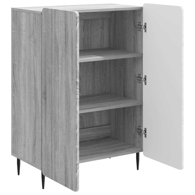 vidaXL - Dressoir - Grijs - sonoma - 66 - x - 34,5 - x - 92 - cm - Bewerkt - hout