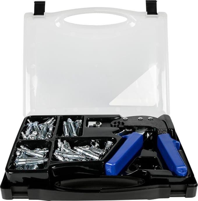 Hofftech Complete hollewand ankerset - 72-delig - inclusief tang en opbergkoffer