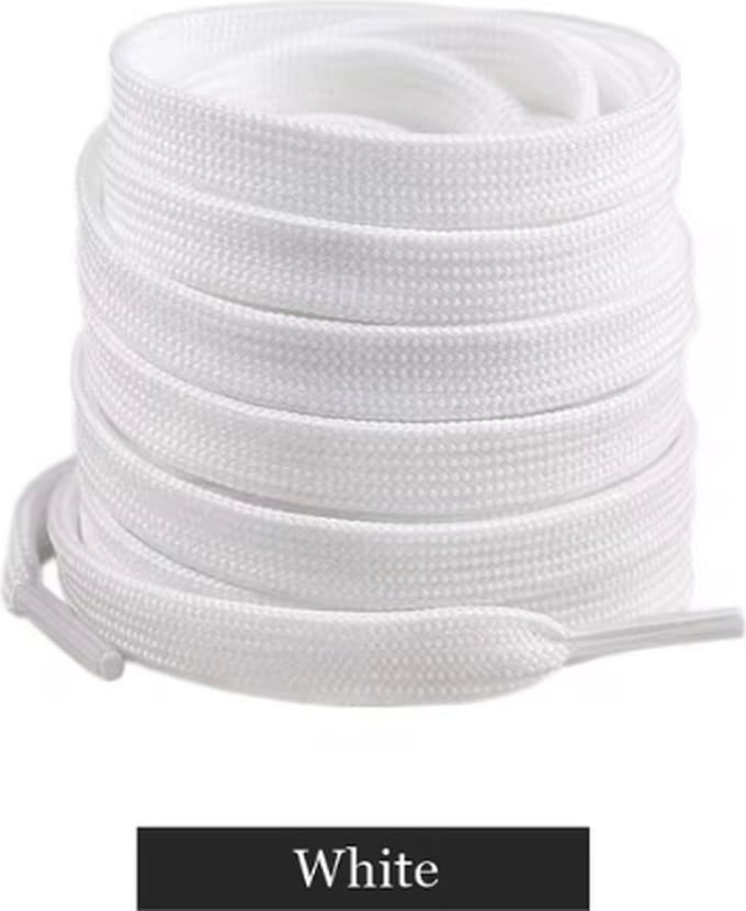Scoby - Witte Veters - Schoenveters - 120CM - Platte Veters - Wit