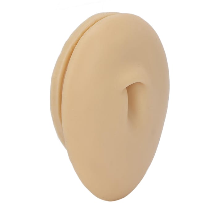 Siliconen Navelmodel Acupunctuur Display Zacht Menselijk Navelmodel voor Piercing Oefening beige