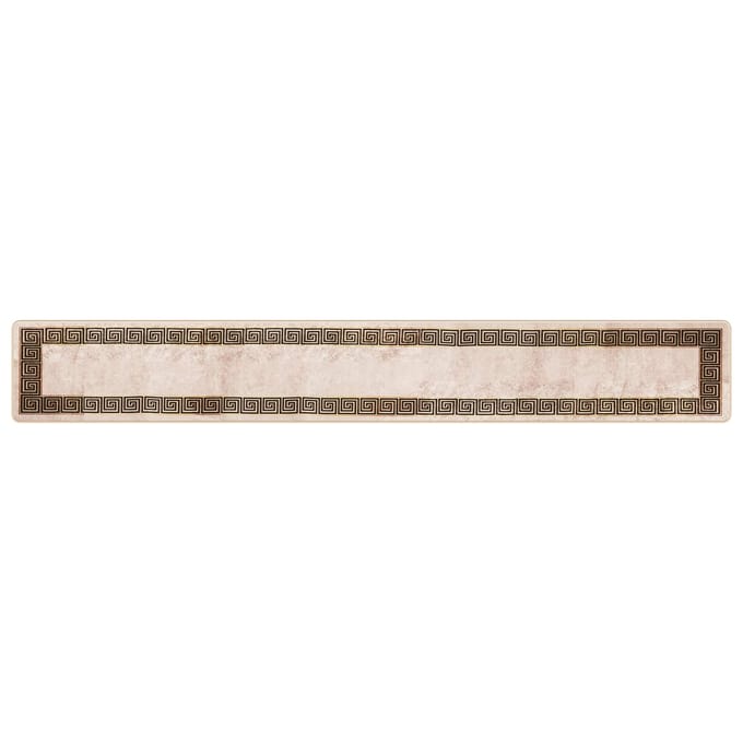 vidaXL - Tapijt - Runner - MARSA - Beige - en - Zwart - 50 - x - 350 - cm - Polyester - en - PVC