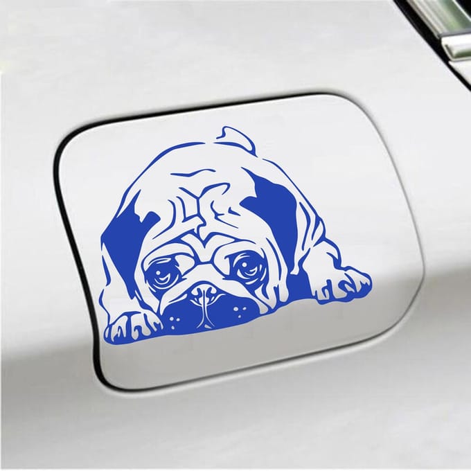 Bumpersticker - Hond - 11,6 X 16 - Blauw