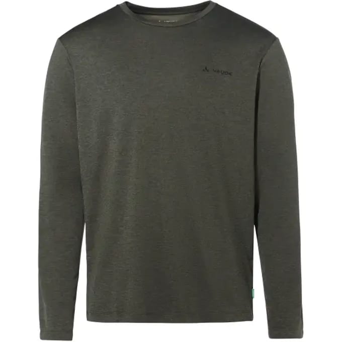 Vaude Essential T-shirt Met Lange Mouwen Grijs S Man