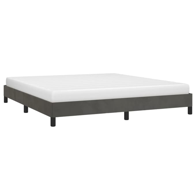 vidaXL - Bedframe - zonder - matras - 180x200 - cm - fluweel - donkergrijs