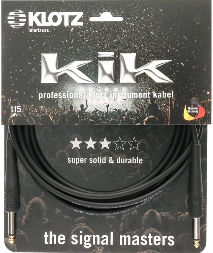 Klotz KIKG9.0PP1 jack 2p - jack 2p 9 meter instrumentenkabel