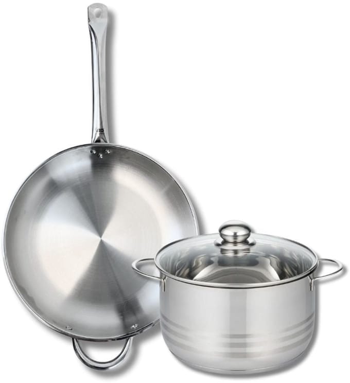 Set van 1 Koekenpan 32 cm en 1 braadpan 24 cm Elo Profi Brillant