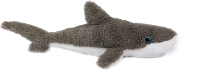 PIA Soft Toys - Pluche Knuffeldier - Haai - donkergrijs - 36 cm