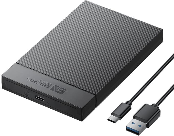 Externe harde schijf - Zwart - 2,5 inch - USB 3.0 SATA SSD Behuizing met UASP Ondersteuning - Voor Laptop en PC