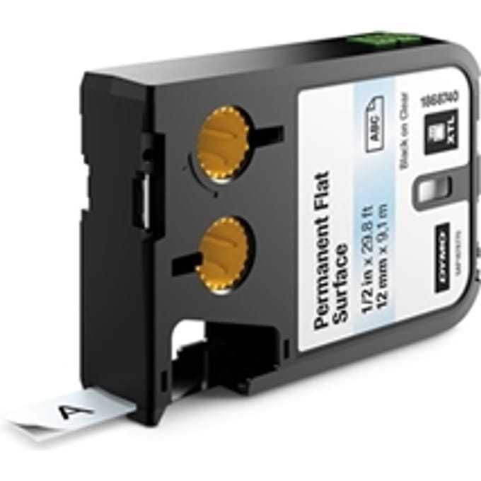 DYMO 1868740 XTL tape permanent zwart op transparant 12mm (origineel)