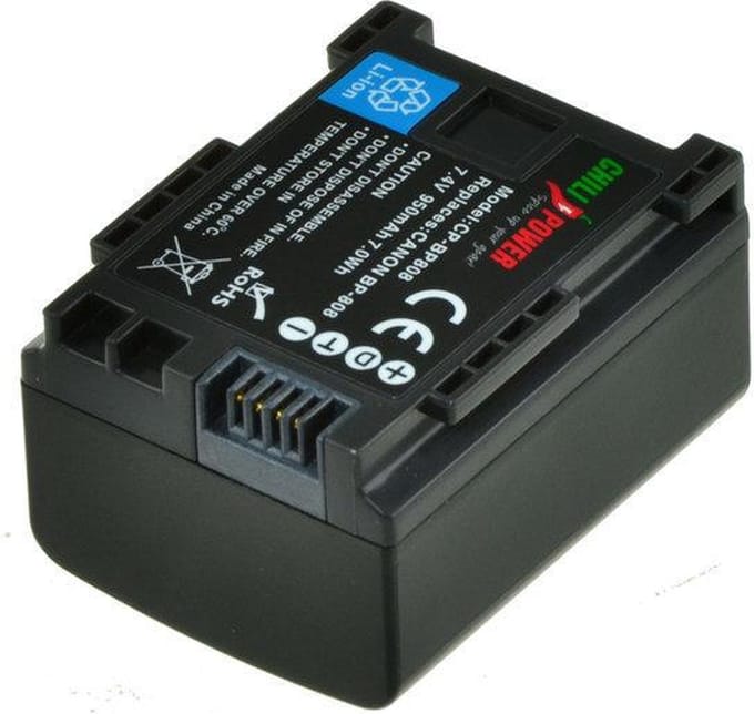 ChiliPower BP-808 / BP-807 accu voor Canon - 950mAh