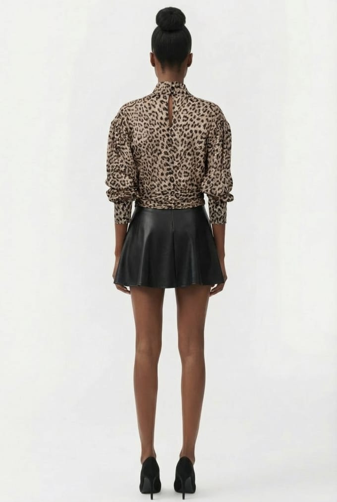 IRO Paris Meiko Top Black Leopard Maat: L | Longsleeves Outlet | Dames | Zwart