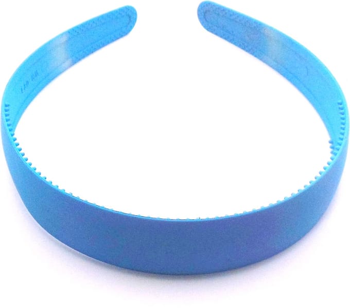Diadeem siliconen breed lichtblauw