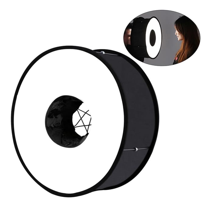 PULUZ Ronde stijl Softbox Speedlight Flitslicht Schiet Soft Box Opvouwbaar zacht flitslicht zwart