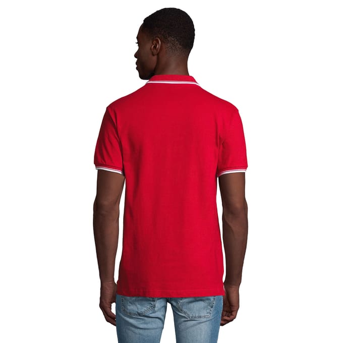 SOLS Heren Praktijk Contrast Poloshirt (Rood)