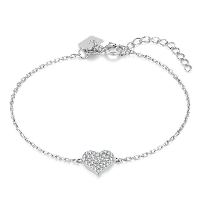 Twice As Nice Armband in zilver, zirkonia hart 16cm+3cm